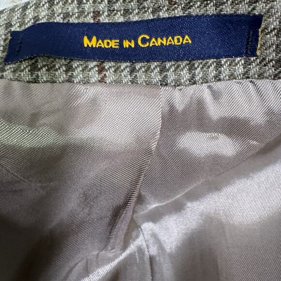 Polo University Club Ralph Lauren Silk Wool Hopsack Sport Coat Sz 40T Brown - Picture 8 of 8